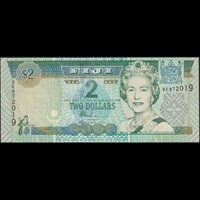 Fidzsi-szigetek / Fiji 2 Dollars 2002 P-104 QE II UNC