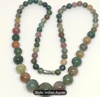 Achát márvány nyaklánc