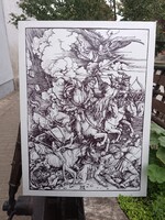 Albrecht Dürer Az Apokalipszis 4 lovasa rézkarc