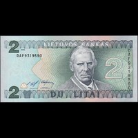 Litvánia 2 Litai 1993 P-54a UNC