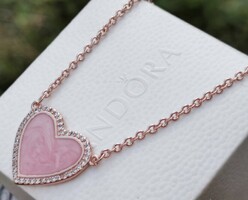 Pandora rosegold szív nyaklánc