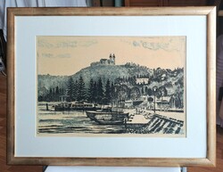 Blahos Rudolf: Tihany - szép keretben! (Balaton, Tihanyi Apátság, panoráma)