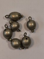 6db antik díszes fém pitykegomb