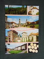 Képeslap,Szlovákia,Kremnica,Körmöcbánya,városi látkép,részlet,1970-