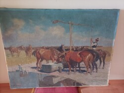 Juszkó Béla, Itatás festménye