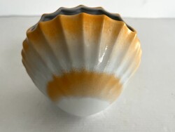 Retro, ritka, gyűjtői WITEG Kőporc porcelán, kagyló alakú váza