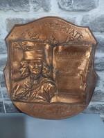 II. Rákóczi Ferenc bronz dombormű R.Kiss Lenke alkotása /33 x 30 cm/