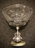 Scanabissi Bruno ( Bologna) ezüst talpas kristály kínáló !