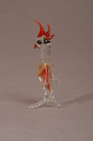 Muránói sommerso üveg kakas figura