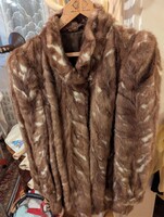 Barna női L nercbunda