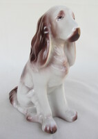 Hollóházi porcelán spániel kutya