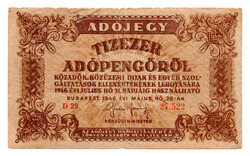 10000 Adópengő 1946 P49 VG
