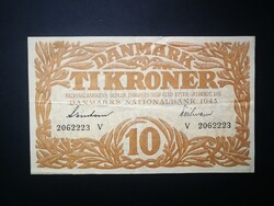 Dánia 10 Kroner 1943 VF