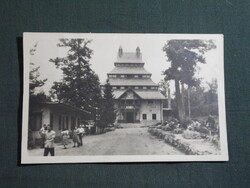Képeslap,Mátraháza,sport szálló,üdülő látkép,részlet,1950-