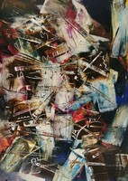 Baján Ildikó festmény 50 x 70 cm.  Lehetőségek bölcsője.