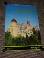 Utazási reklám plakát,Portugália,Sintra,Pena palota,kastély,1990-  , - 98cmx68cm -