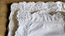 SZECESSZIÓS DÍSZPÁRNA PÁRNA PÁROS MAIDERA LYUK HÍMZETT HÍMZÉS SLINGELT 1908 ÉRTÉKES MAGYAR KÉZIMUNKA