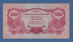 1000 Pengő 1944 A II. Világháború megszálló Vörös Hadsereg Kiadása VG