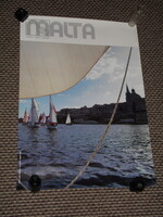 Utazási reklám plakát,Málta,Gozo,Comino sziget,vitorlás hajó,1990-  , - 84cmx60cm -