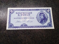 100 millió B.-Pengő Bankjegy 1946 /UNC!