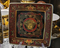Versace Rosenthal Medusa Red kistányér / kínáló tál - Ikonikus gyűjtői darab