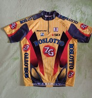 Vintage XL-es Biemme Bianchi Roslotto (1997) kerékpáros csapat mez