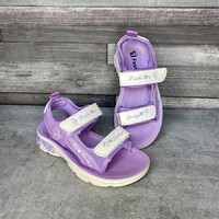 Fashion lila-fehér kislány tépőzáras szandál 27