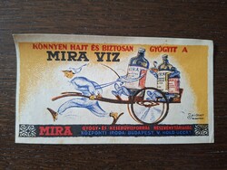 Régi számolócédula Mira víz