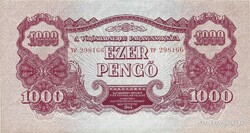 1000 pengő 1944 VH. Eredeti állapot 4. aUNC