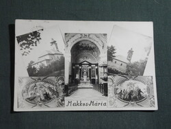 Képeslap,Budakeszi,Makkosmária Angyalok királynéja kegytemplom látkép,részlet,1940-