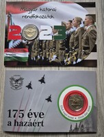 Magyar katonai rendfokozatok bliszter! és 2023. évi Magyar Honvédség 100 Ft első napi !