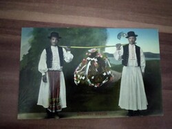 Ostorosi aratók,  népviselet,  Baross nyomda, postatiszta