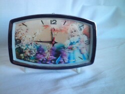 Vintage Nanking 3 dimenziós asztali csörgőóra mechanikus analóg.