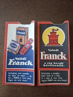 Régi számolócédula Franck kávé 2 db