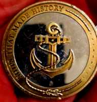 RMS TITANIC HAJÓK, AMELYEK TÖRTÉNELMET ÍRTAK ARANYOZOTT PROOF ÉREM ÉS KAPSZULA