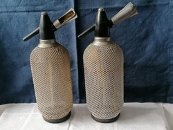 Retro fémhálós szódásszifon 2 db  - 36 cm -