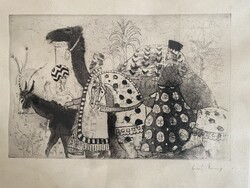 Láng Rudolf: Három királyok - rézkarc