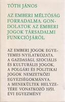 Tóth János: Az emberi méltóság forradalma