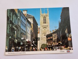 DERBY, The Cathedral and Irongate - Anglia  színes képeslap 1997