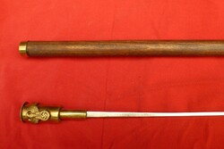 Náci német SS  markolatú tőrösbot, sétabot, túrabot kihúzható pengés.