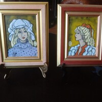 HERNÁDI PAULA TŰZZOMÁNC  KÉPEK / 2 DB/