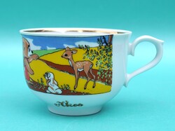 Ritka Hollóházi porcelán mese bögre csésze gyerek bögre