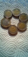 Portugália: 1db.bimetál 200 Escudos + 5db. bimetál 100 Escudos egyben!