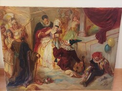 Heller Andor festmény,farsang