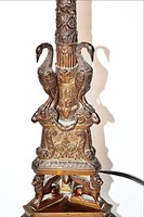 Antik bronz gyertyatartó pár 60 cm tűz-aranyozott eredeti  állapotban 1800 eleje