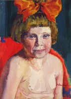 1X193 Pálla Jenő (1883-1958) : Kislány portré