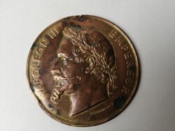 NAPOLEON III. EMPEREUR  BRONZ PLAKETT - HUBERT PONSCARME /1827-1903/