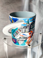 Ritka, gyűjtői Rosenthal studio-line modern Rüdiger Eschert tervezte dizájner bögre