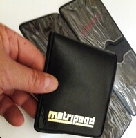 Retro 2001.- kártyás személyi bevezetése - METRIPOND HMVH -műbőr reklám okmánytartó DARABRA