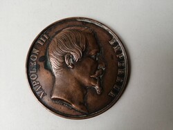 NAPOLEON III. EMPEREUR  BRONZ PLAKETT - ALBERT BARRE /1818-1878/
